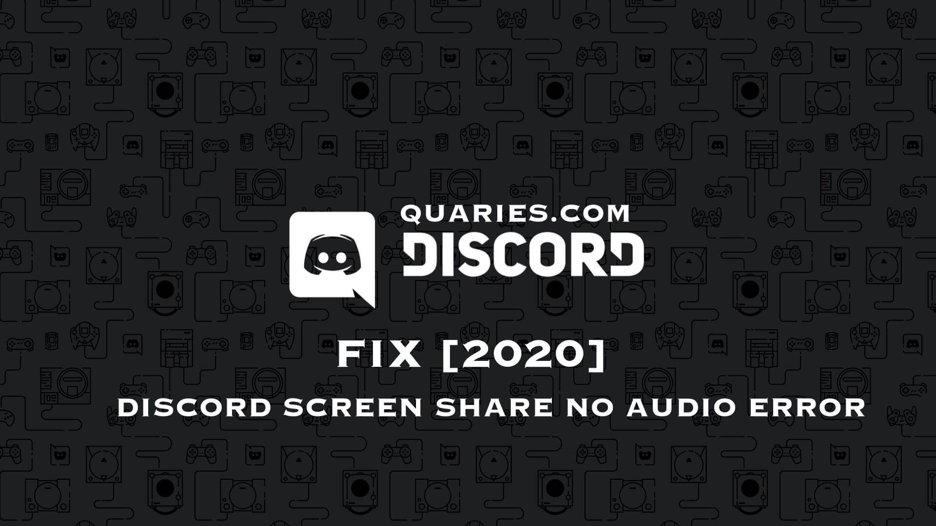 Discord Screenshare No Audio Fix