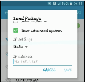 Failed To Obtain IP Address" in Android