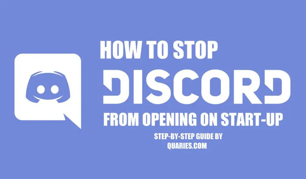 How to Stop Discord From Opening On Startup