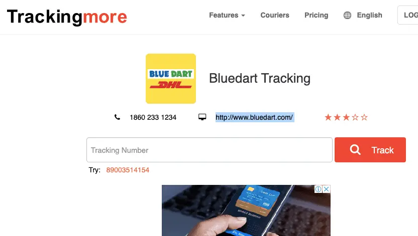 Bluedart Tracking