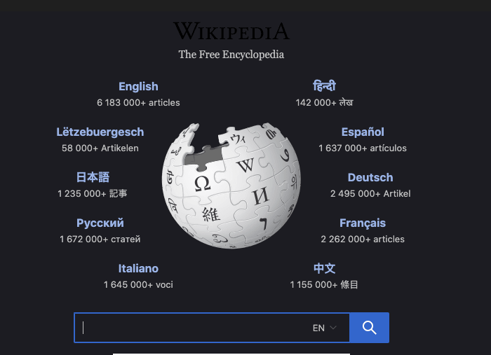 Wikipedia Dark Mode In Desktop Web Browser