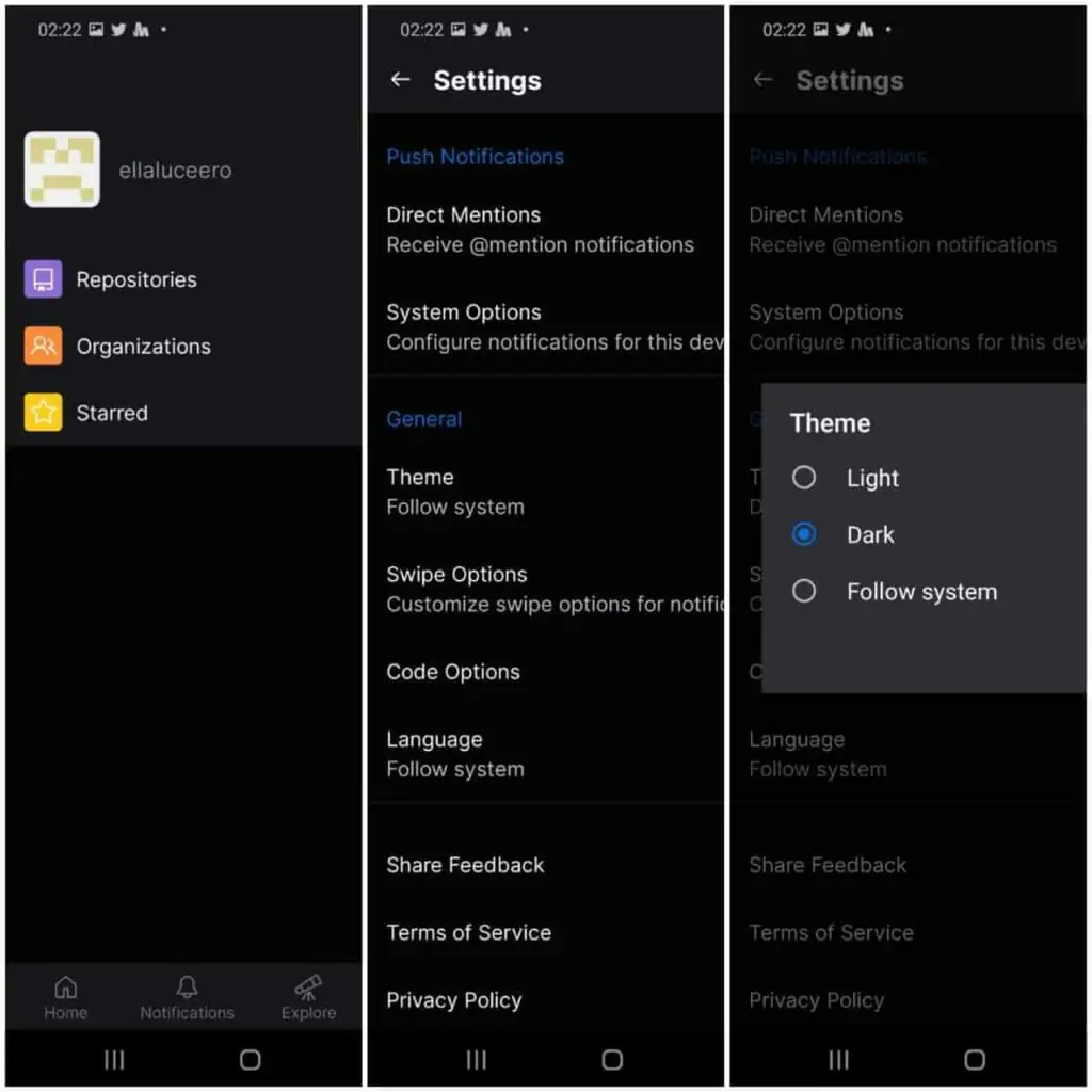 Github Dark Mode For Android & IOS