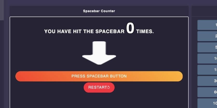 Spacebar counter