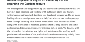 Is there Audible Caption feature available? how to turn On captions On Audible?