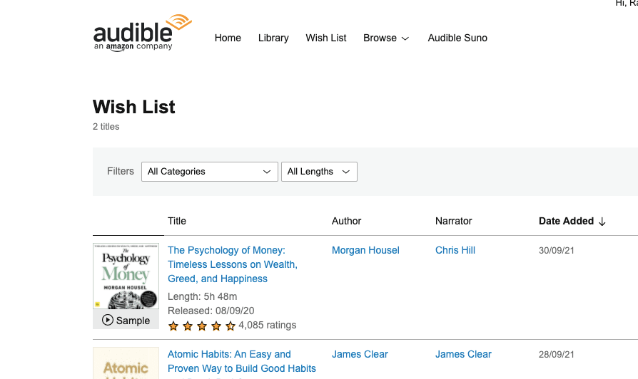 How Do I Purchase An Audiobook From My Audible Wish List