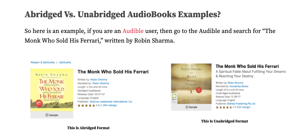 Abridged vs Unabridged Audiobooks