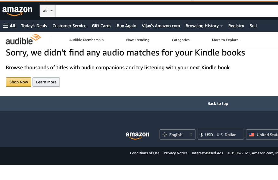 Why Can't I Locate An Audio Companion In The Kindle