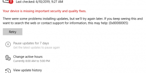 Fix “Windows Update Error 0x80080005”? | “installer encountered an error 0x80080005”
