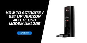 How To Activate Verizon 4G LTE USB Modem UML295?