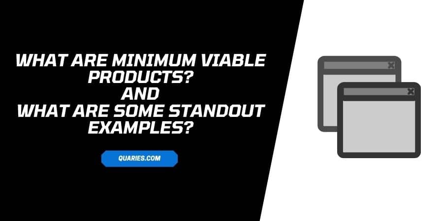 What are MVP (minimum viable products)