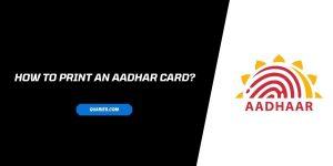 steps to Print Aadhar Card