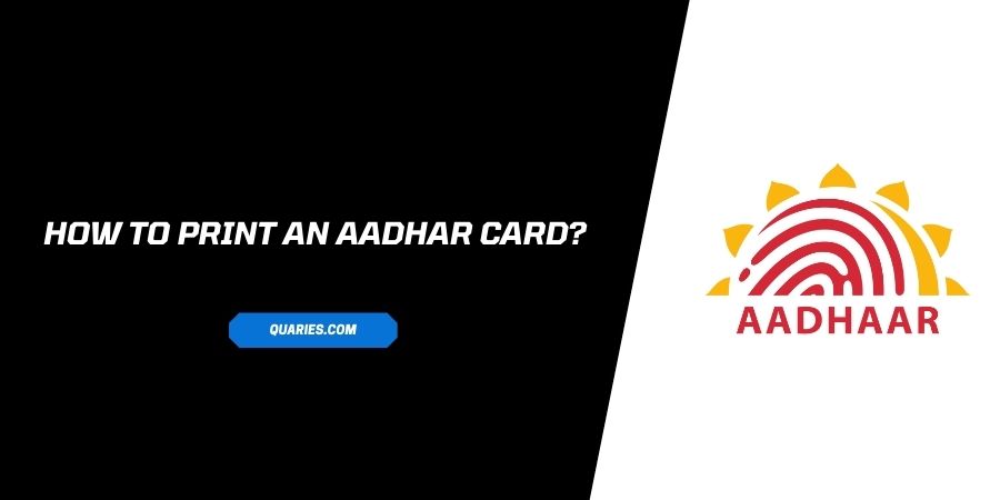 steps to Print Aadhar Card