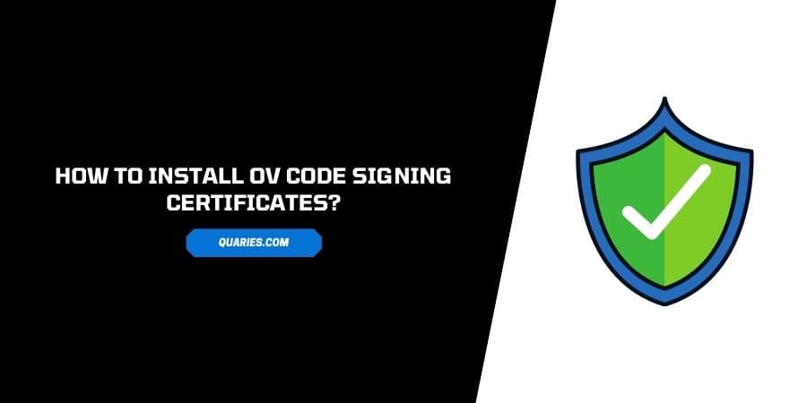 Install OV Code Signing Certificates