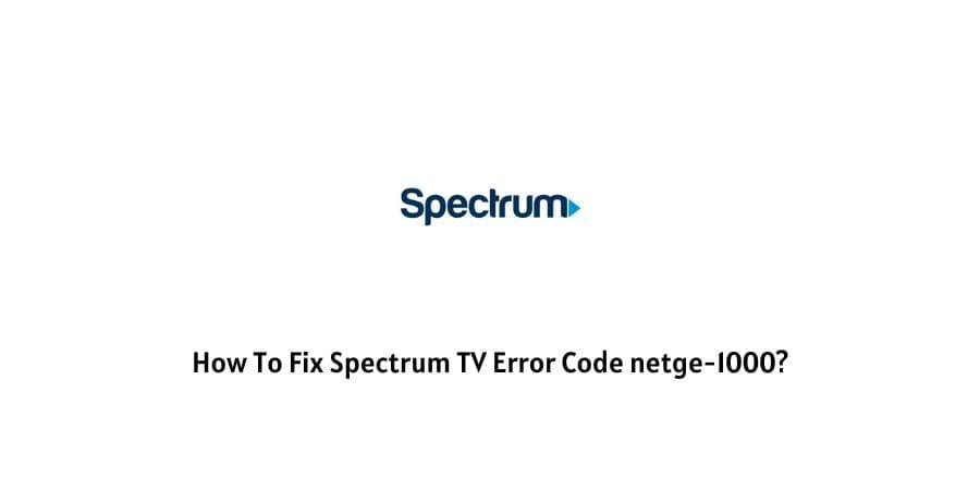 Spectrum Error Code Netge-1000