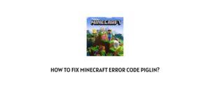 How To Fix Minecraft error code Piglin?