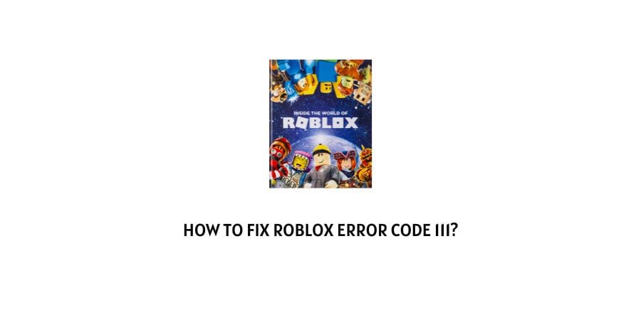 Roblox error code 111