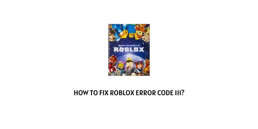 Roblox error code 111