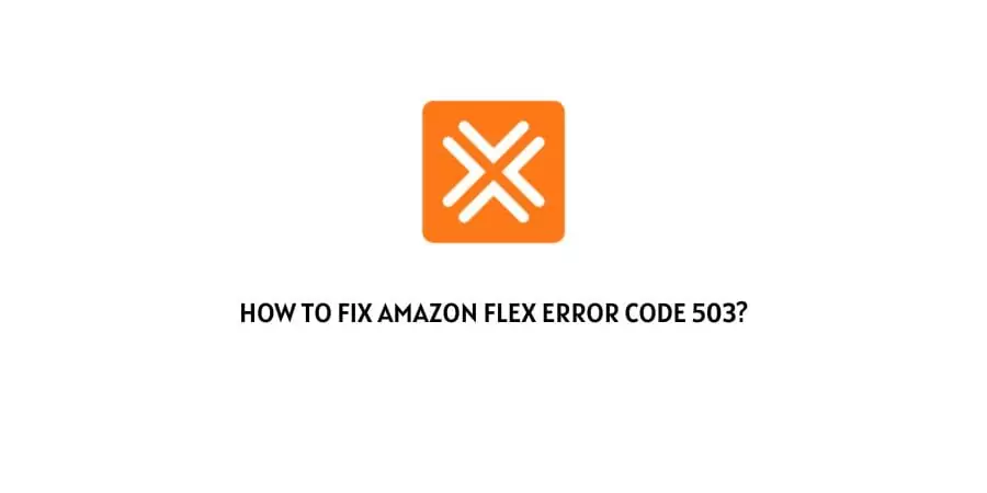 Amazon Flex Error Code 503