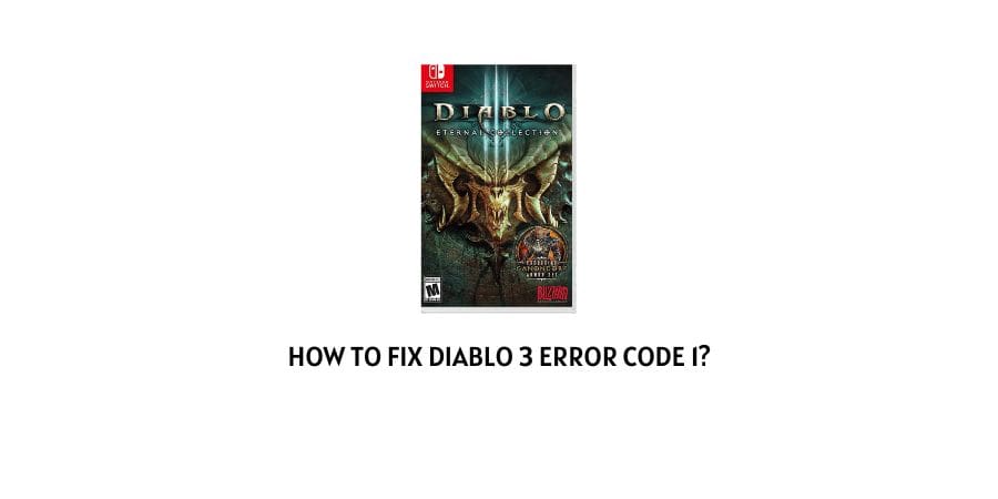 Diablo 3 Error Code 1