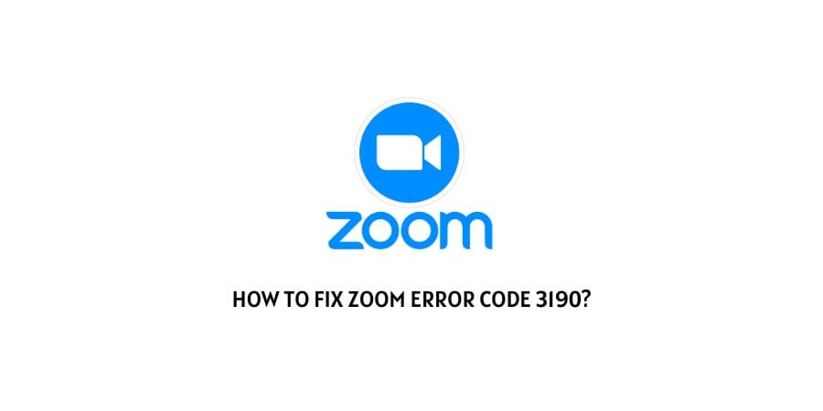 Zoom Error Code 3190