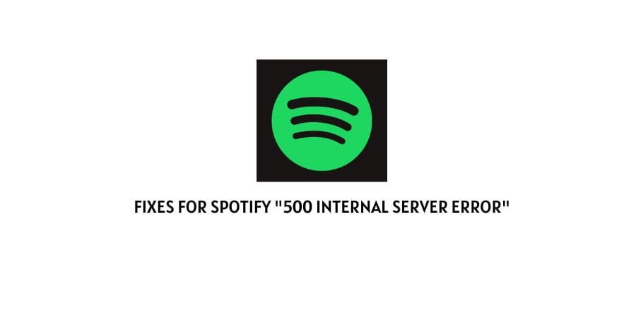 500 Internal Server Error Spotify