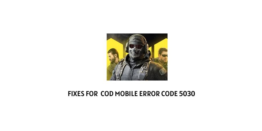 COD Mobile Error Code 5030