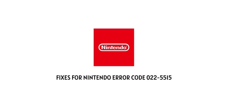 Nintendo Error Code 022-5515