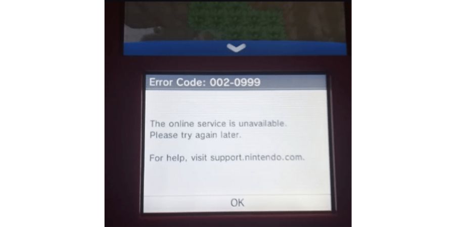 Nintendo 3DS Error Code 002-0999