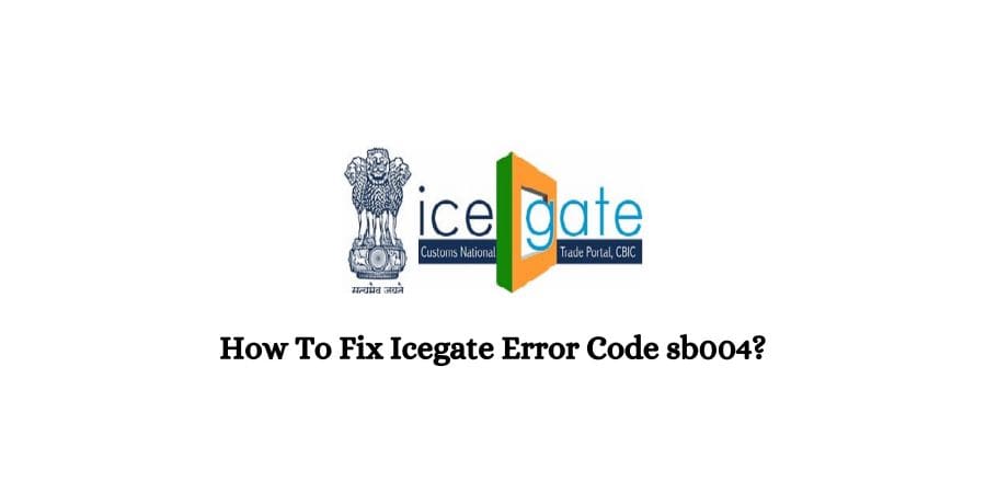 Icegate Error Code sb004