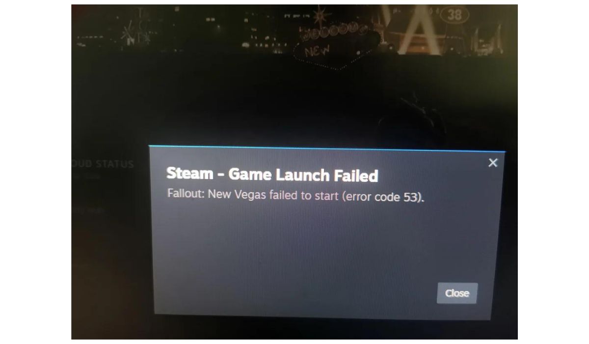 Fallout NV Failed To Start (Error code 53)