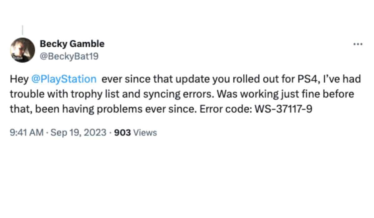 PS4 Error Code ws-37117-9